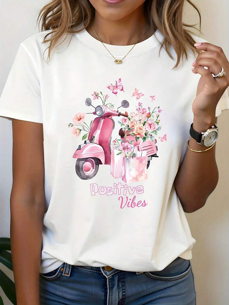 Women T-Shirts - [White] - View 1