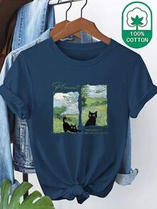 Women T-Shirts - Black - View 9