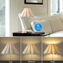 Bedside Table Lamp With USB Ports Touch Lamp For Bedroom Decor 3 Way Dimmable Night Light With Linen Lampshade For Living Room Bedroom Home Office Study - Gold - View 5