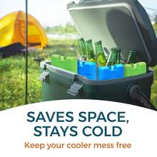 2pcs Reusable Ice Packs And Ice Containers Ultra-Thin Design For Long-Lasting Cooling Leak-Proof And Durable Essential For Refrigeration Picnics And Outdoor Activities Contact-Free Food Storage Heavy-Duty HDPE Material Blue And Green Color Ultra-Thin Design For Space-Saving Long-Lasting Cooling Performance - Multicolor - View 3