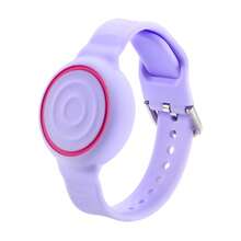 Correa de reloj de silicona, adecuada para AirTag (1ra y 2da generación), correa de reloj ajustable anti-pérdida, con una cubierta protectora de silicona oculta para el rastreador GPS AirTag - Multicolor - Ver 8