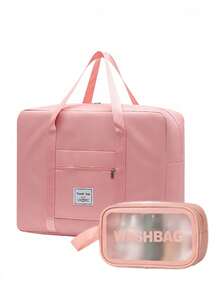 1 Bolsa de Armazenamento de Pano Espessa de Grande Capacidade com uma Bolsa de Lavagem à Prova d'Água, Bolsa de Armazenamento de Fitness e Lavagem com Separação de Seco e Úmido, Bolsa de Armazenamento de Chuveiro, Bolsa Transversal de Ombro, Bolsa de Armazenamento Multiuso para Viagem, Academia e Roupas com Compartimento Principal Espaçoso, Alça de Ombro Portátil, para Roupa de Cama, Roupas e Suprimentos de Mudança, Bolsa de Maquiagem de Viagem para Negócios, Férias, Exterior, Esqui, Exercício e Ajuste - Multicolorido - Visão 12