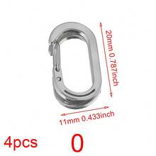4 piezas de ganchos de langosta de acero inoxidable 304 dorados y plateados, ganchos de resorte de varios estilos para hacer joyas DIY, adecuados para pulseras y collares - hebilla de resorte - Ver 7