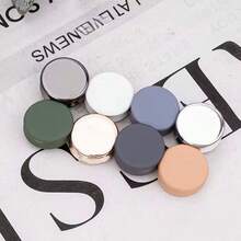 4/8pcs Set Seamless Clothing Snap Fasteners, Fashion Scarf/Shawl Clips, Flat Round Clips For Sweaters Or Shirts, Multi-Functional Magnetic Clasps, Detachable & Reusable, Damage-Free, Quick Styling Clips, Seamless Clothing Reinforcement, Minimalist Design Clothing Clips - Multicolor - View 8