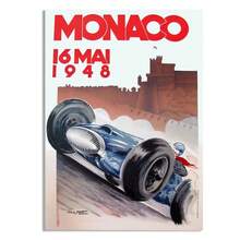 Monaco Grand Prix Vintage Retro 1967 Poster Canvas Printing Vintage Motor Car Racing Wall Decor Retro Home Room Wall Decoration - Multicolor - View 16