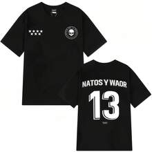 Themed T-Shirt For The Concert << The Romantic Tour », Men's T-Shirt Made Of Pure Cotton With Short Sleeves, Large And Comfortable, Double Print, Streetwear, Fashionable And Relaxed T-Shirt, Clothing Ideal For Music Festivals, Comfortable In Summer. - 黑色 - 查看 1
