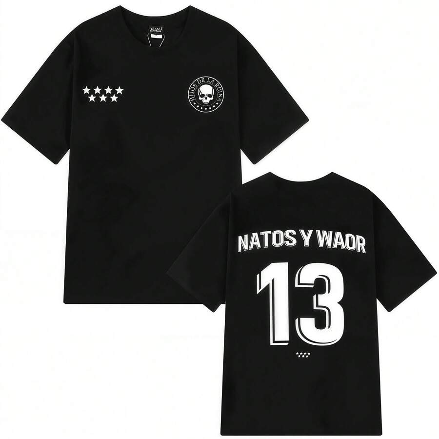 Themed T-Shirt For The Concert << The Romantic Tour », Men's T-Shirt Made Of Pure Cotton With Short Sleeves, Large And Comfortable, Double Print, Streetwear, Fashionable And Relaxed T-Shirt, Clothing Ideal For Music Festivals, Comfortable In Summer. - 黑色 - 查看 1
