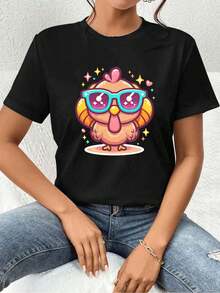 Women T-Shirts - Black - View 1