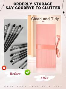 12支化妆刷套装+1个收纳袋 - 粉色 - 查看 8