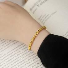 1pc Elegant Resort Style Adjustable Women Fashion Bracelet Jewelry, Minimalist Versatile Holiday Design Bracelet Accessory, Gift - Style a - View 1