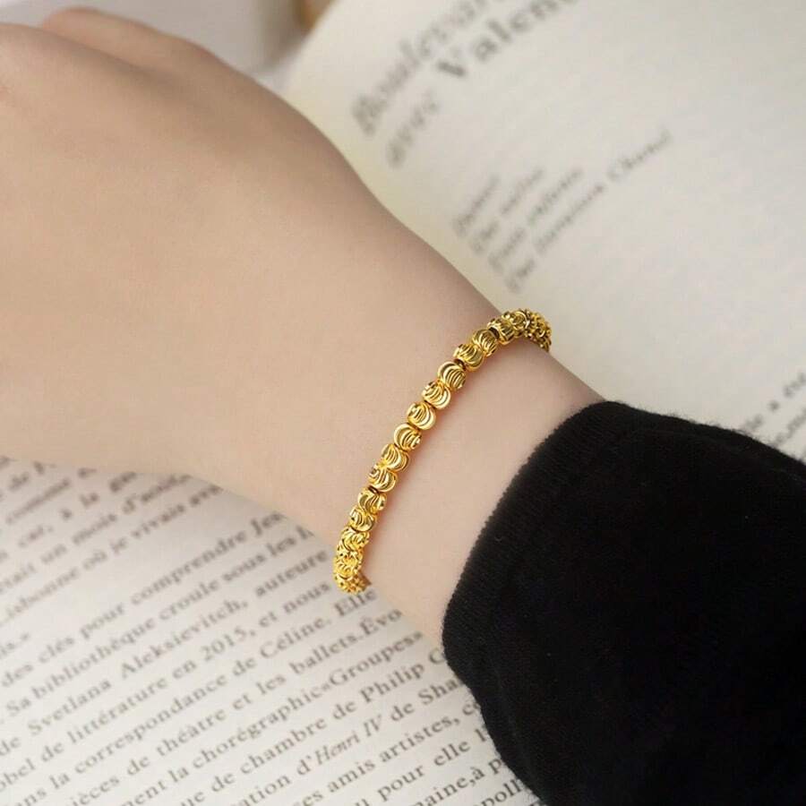1pc Elegant Resort Style Adjustable Women Fashion Bracelet Jewelry, Minimalist Versatile Holiday Design Bracelet Accessory, Gift - Style a - View 1