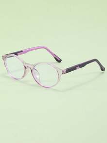 1 Pair Children's Round Frame Glasses, Minimalist Soft Cute Fresh Style, Daily School Outfit Accessory - Multicolor - View 7