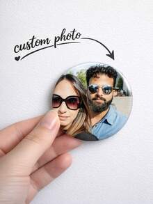 1pc Personalized Photo Magnet - Customized Photo Refrigerator Magnet Suitable For Any Iron Surface, Durable PET Photo, Removable Photo Magnet Applicable For Christmas, Birthday, Easter, For Fridge, Bulletin Board, Wall Decor, Flat 2D - Multicolor - View 7
