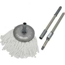 Elegant Self-Emptying Mop Set With Portable Bucket And Adjustable Handle - A - 查看 9