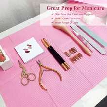 125 tấm lót bàn dùng một lần 3 lớp chống thấm nước, tấm lót nha khoa 3 lớp có thể gấp gọn, thích hợp cho các tiệm làm móng, studio xăm hình và phòng khám nha khoa. - Nhiều màu - Xem 2