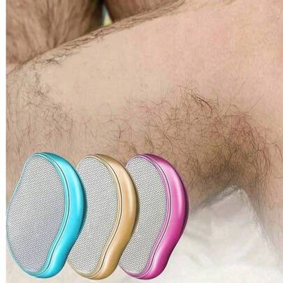 1pc Painless Crystal Epilator, Reusable Crystal Leg Hair Removal Device. This Is A Waterproof, Fragrance-Free Exfoliating Tool That Can Make Arms, Legs And Back Smooth, Eliminating The Pain And Chemical Irritation Caused By Shaving. Its Compact Teardrop Shape Is Easy To Hold And Suitable For Both Men And Women.