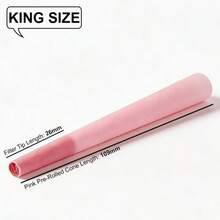 ZAPWRAP 100pcs Pink Raw Pulp Rolling Paper, 108mm Extra Large Slow Burning Pre-Rolled Cones, Suitable For Daily And Party Use - View 5
