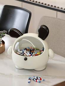 1pc Desktop Flip-Top Jewelry/Makeup Storage Box, Rabbit Shaped, Waterproof & Dustproof, Suitable For Storing Hair Accessories, Keys, Cosmetics, Candies, Gifts For Women, Mother's Day, Friends, Coworkers, Family - Multicolor - View 19