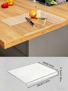 1 pieza Tabla de cortar de acrílico para encimera de cocina, tabla de cortar de acrílico transparente - Reforzada, duradera, antideslizante, resistente a las manchas y al moho, adecuada para el hogar, la cocina y el comedor, protege la encimera (por favor, retire la película protectora antes de usar) - Multicolor 1 unidad - Ver 11