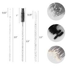 100/300/450 Piezas Bastoncillos de algodón desechables para kit de extensión de pestañas - Incluye cepillo de pestañas, cepillo de labios, cabezal de cepillo de rímel - Juego de varitas de belleza (Negro) - Multicolor - Ver 3