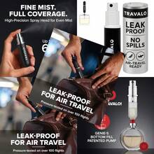 Travalo Classic HD Perfume Atomizer - Leak-Proof And TSA Approved For Air Travel - Reusable Airtight Easy-Fill Mini Pump Sprayer - Lightweight Elegant Design W/Volume Window - 0.17oz - Black - View 2