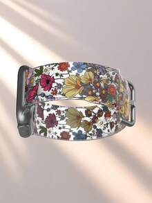 半透明春季花卉图案时尚硅胶表带，兼容 38mm 40mm 41mm 42mm 44mm 45mm 49mm，兼容 Series Ultra/SE/8/7/6/5/4/3/2/1 - 彩色 - 查看 7