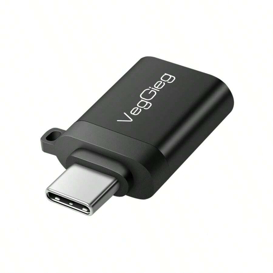 VegGieg Type-C 转 USB3.0 适配器，OTG 转换器，USB 3.0 公头转 USB-C 母头适配器，适用于智能手机、U盘、游戏手柄、笔记本电脑 - 查看 1