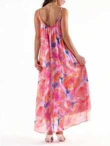 Women's Floral Print Sleeveless Maxi Dress - Multicolor - View 2