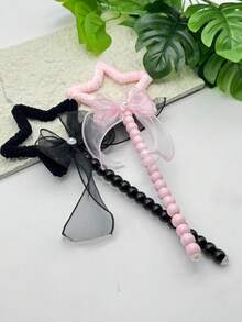 New Beaded Twist Stick Bowknot Wand, Handmade DIY Decor, Holiday Party Photo Prop - Multicolor - View 8