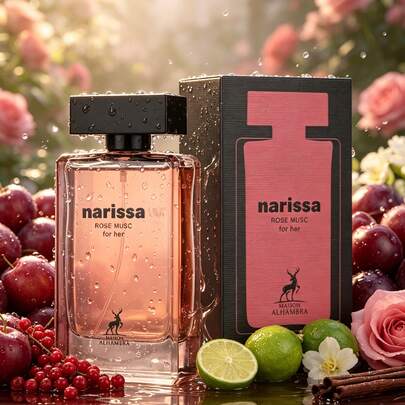 Maison Alhambra MAISON ALHAMRRA - NARISSA ROSE MUSC FOR HER 100ML - EAU DE PARFUM Musk, Tuberose, Rose, Plum, Pink Pepper, Bergamot