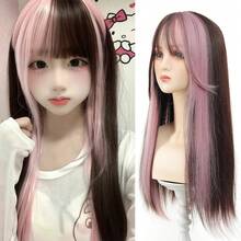 Synthetic 24 Inch Loiita Tousled Long Straight Wig Double Ponytail Hair Extensions Cosplay Wig - 875-4-f - View 3