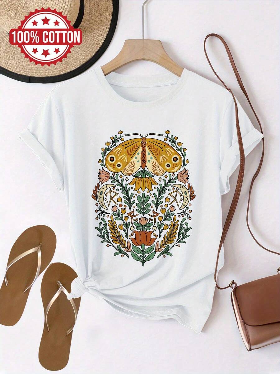 Women T-Shirts - [White] - View 1