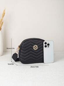 Bolso de hombro y cruzado de moda nuevo para mujeres, adecuado para teléfono y maquillaje - Negro 2 - Ver 5