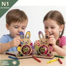 Kit Porta Bombom Coelho Páscoa MDF Cru Lembrancinha Evento Escola Igreja Infantil - 15 - Visão 1