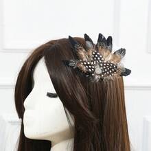 French Elegant Swan Feather Hair Clip, Atmospheric Side Clip, Hanfu Hair Accessory For Women,Bobby Pin,Hair Claws - Multicolor - View 10