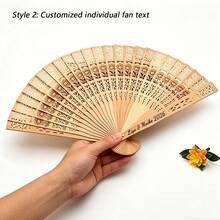 Bộ 10/20 quạt rỗng tùy chỉnh kèm túi vải organza, món quà cưới lãng mạn độc quyền. Quạt được thiết kế riêng để tô điểm thêm nét quyến rũ cho tình yêu, tiện lợi mang theo, nhỏ gọn khi gấp lại, quà tặng tốt nghiệp, trang trí nhà cửa, tác phẩm nghệ thuật bằng tre - Hoàn hảo cho đám cưới, tiệc tùng và quà tặng. - Mặt dây chuyền hình quạt đan lưới + túi vải gạc - Xem 16