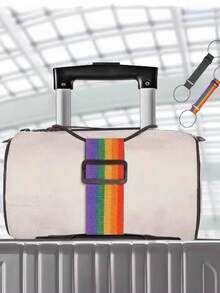 1 pezzo Cinghia per valigia, cinghia per zaino e valigia, cinghia multifunzionale per trolley con gancio esterno, adatta per valigie da viaggio leggere e piccole, elementi essenziali da viaggio, forniture per crociere - Multicolore - Visualizzare 5