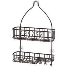 Simple Houseware - Organizador colgante para cabezal de ducha de baño bronce 26 x 16 x 5.5 pulgadas - Bronce - Ver 7