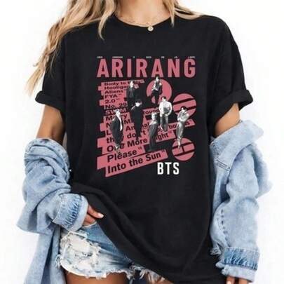 Lovely Graphic Tshirt Casual Loose Short Sleeve  Fan Merch Top Graphic T Shirt Unisex