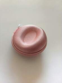 1pc Round Watch Storage Box, Suitable For Most Smartwatches, Portable Watch Storage Case, Shockproof Watch Protective Box, Travel Watch Carrying Case, Zipper Watch Storage Box, Watch Accessories, Suitable For Daily Use, Travel, Business Trip, Single Watch Protective Case, Unisex Watch Storage Box, Suitable As Gift For Friends, Family, Watch Enthusiasts - Pink - View 5