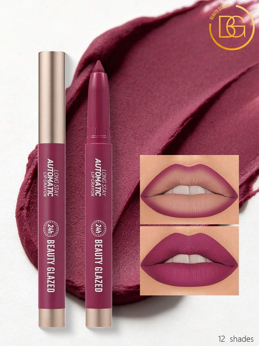 beauty glazed Velvety Creamy Matte Lip Liner - Matte Lipstick Lipliner 2 In 1 Set, Full Coverage High Pigment Long Lasting Lipstick For Women, Gifts For Women - #101 - View 1