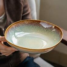 "Brilliant Flame" Ceramic Deep Plate Set, Artistic Irregular Shape Dinnerware Available In 6 Inch, 8 Inch & 8.5 Inch Sizes, Stylish Glazed Ceramic Bowls And Deep Plates Designed For Salad, Pasta, Noodles, Fresh Fruit, Soup, Dessert & Everyday Meals, Eye Catching Flame Inspired Finish Adds Modern Artistic Charm To Dining Tables, Kitchen Decor & Special Occasion Table Settings, Durable High Quality Ceramic Dinnerware Suitable For Daily Home Use, Family Gatherings, Dinner Parties, Cafes & Holiday Entertaining, Deep Dish Structure Helps Prevent Food Spills And Keeps Sauces, Soups & Pasta Secure During Meals, Elegant Contemporary Tableware With Smooth Glazed Surface For Comfortable Use And Easy Cleaning, Multifunction Ceramic Serving Plates Perfect For Modern Homes, Apartment Kitchens & Stylish Dining Experiences, Decorative Yet Practical Dish Set For Casual Dining And Formal Entertaining - 6吋 - 查看 5