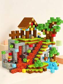 300/500块磁性积木，磁性拼搭宝藏世界，带磁铁的磁性拼搭玩具，STEM感官玩具，成人节日生日礼物 - 彩色 - 查看 1