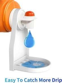 2pcs Laundry Detergent Cup Holder, Set Eliminates Worries About Stains Or Leaks,Upgraded Drip Tray To Collect Leaks, No More Mess Or Spills, Universal Grip Handle Design - Our Laundry Drip Collector Tray Fits All Types Of Detergent And Softener Containers, With Round Dispensing Button, Home Bathroom Decor - Multicolor - View 8