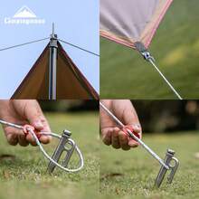 CAMPINGMOON 10m 加厚天幕營繩 露營帳篷營柱固定繩 4mm 耐磨可調節扣 反光繩 FS-4500 FS-5000 - 銀色 - 查看 6