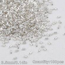 Hạt cườm ống dài các loại, hạt cườm ống mạ bạc 3.5mm có tua rua, nguyên liệu làm đồ trang sức DIY, vòng cổ, vòng tay, thêu thùa, phụ kiện quần áo, đồ thủ công và trang trí nghệ thuật. - ổ bi - Xem 25