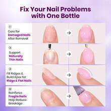 6PCS 15ML Beetles Rubber Base Gel Nail Polish Set, Milky Pink Purple Nude Shades, 5-In-1 Strengthening Builder Base Coat, Flexible Long Lasting Soak Off UV LED Gel, Mother's Day Manicure Gifts For Mom - 6PCS 15ML Milky Pink Purple Nude Gel - 查看 2