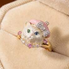 Cute Kitty Ring, Exquisite And Adorable Design, Crafted With Delicate Brushed Finish, Sweet And Gentle Style, A High-Value And Unique Gift Ring For Your Girlfriend Or Best Friend. - Cat - View 8