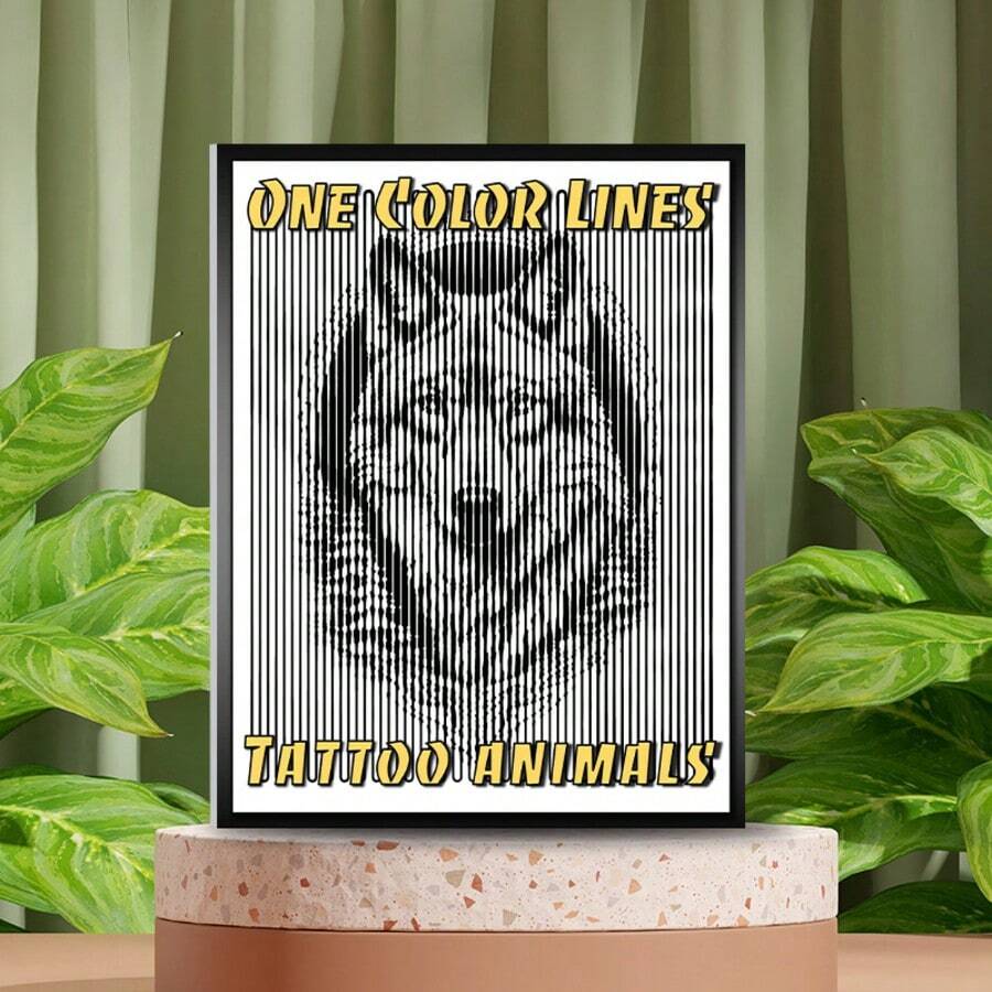 Sổ phác thảo lượn sóng đơn sắc, chỉ cần 1 bút mực đen để bắt đầu sáng tạo, thích hợp vẽ động vật, giải trí thư giãn, giảm căng thẳng, rất tốt để giết thời gian, có thể dùng làm quà tặng (không bao gồm bút). - Mảnh duy nhất - Xem 1