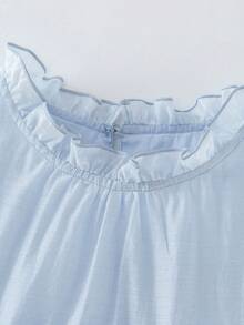 mini bala Young Girl Cotton Dress, Soft Breathable Summer Outfit, Cute & Daily Wear 2026 - Ice Blue - View 6